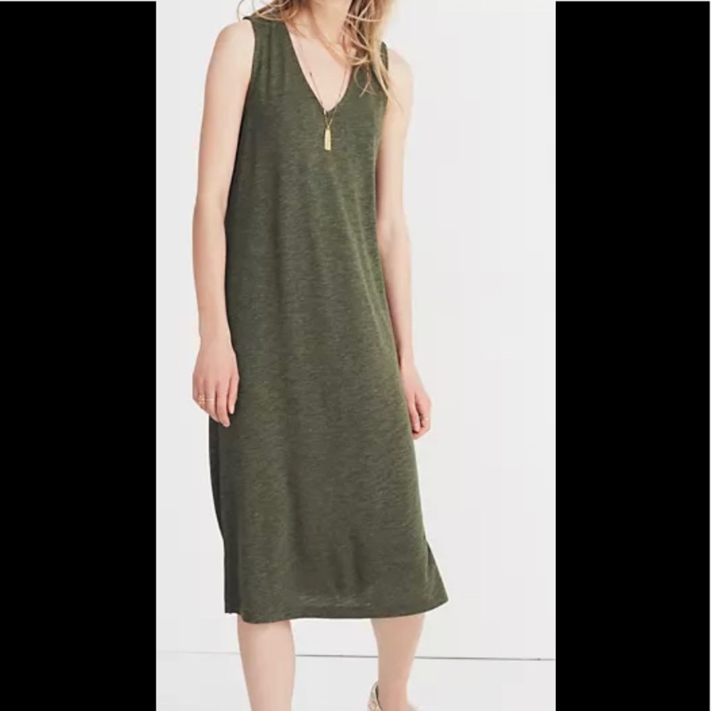 Madewell V-Neck Jersey Tank Dress - Picture 1 of 4